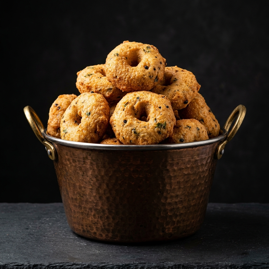 Platter of 10 golden crispy vadas