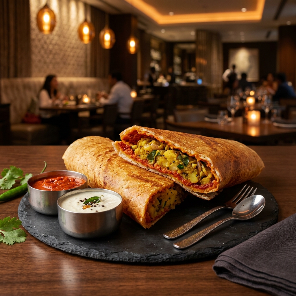 Spicy red Mysore Masala Dosa